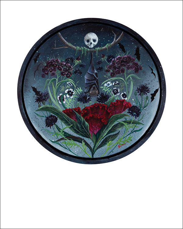 Goth Garden fine art print by Hudson Valley Seed Co. featuring dark, intricate botanical and gothic-inspired artwork.