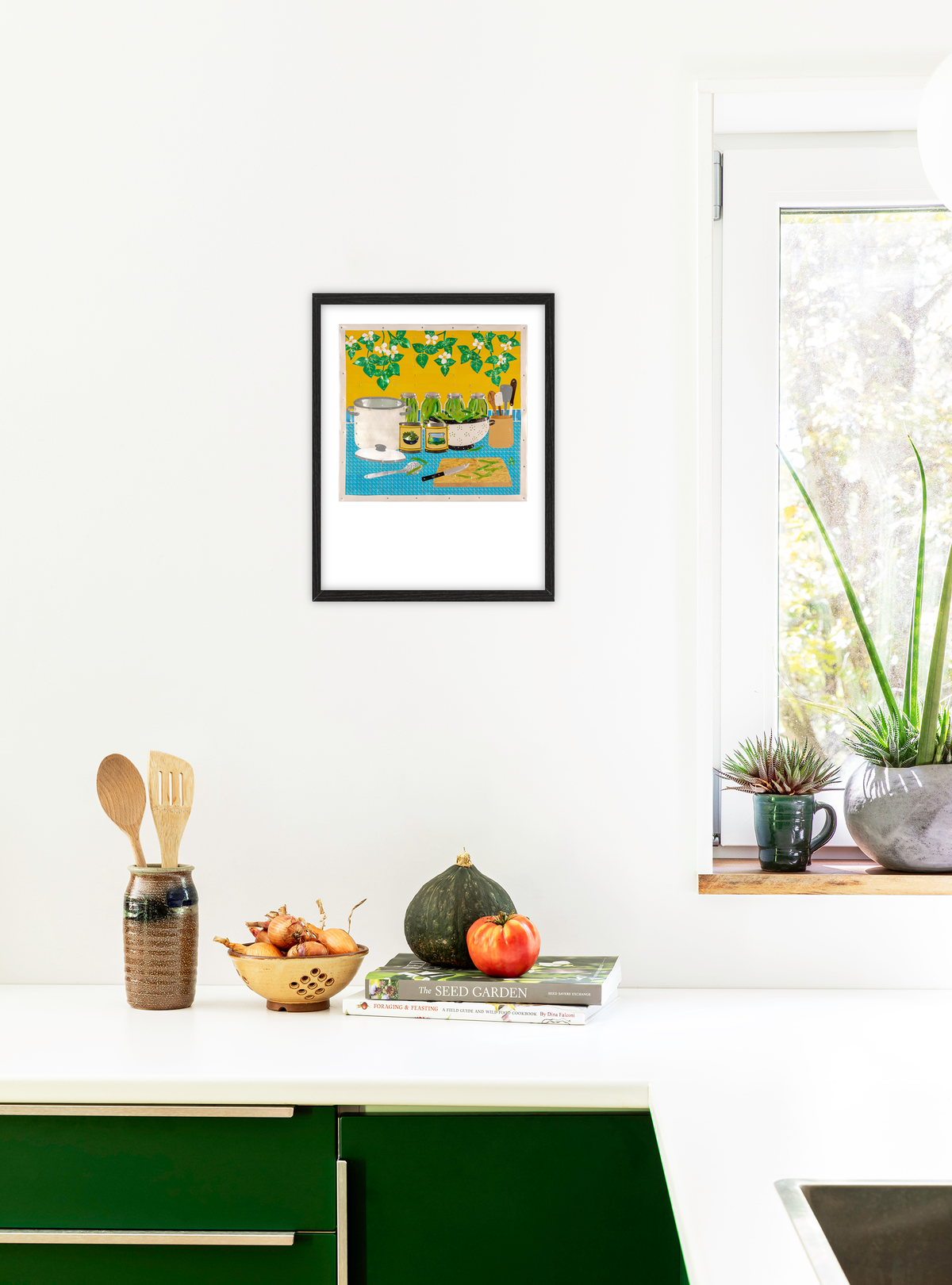 Signed Blue Lake Pole Bean art print by Hudson Valley Seed Co., featuring detailed botanical illustration of pole beans.