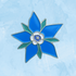 Borage enamel pin from Hudson Valley Seed Co., featuring a detailed borage flower design on a metal pin backing.