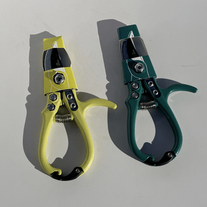 Colorgrip pruners by Hudson Valley Seed Company, ergonomic garden cutting tool with colorful grip