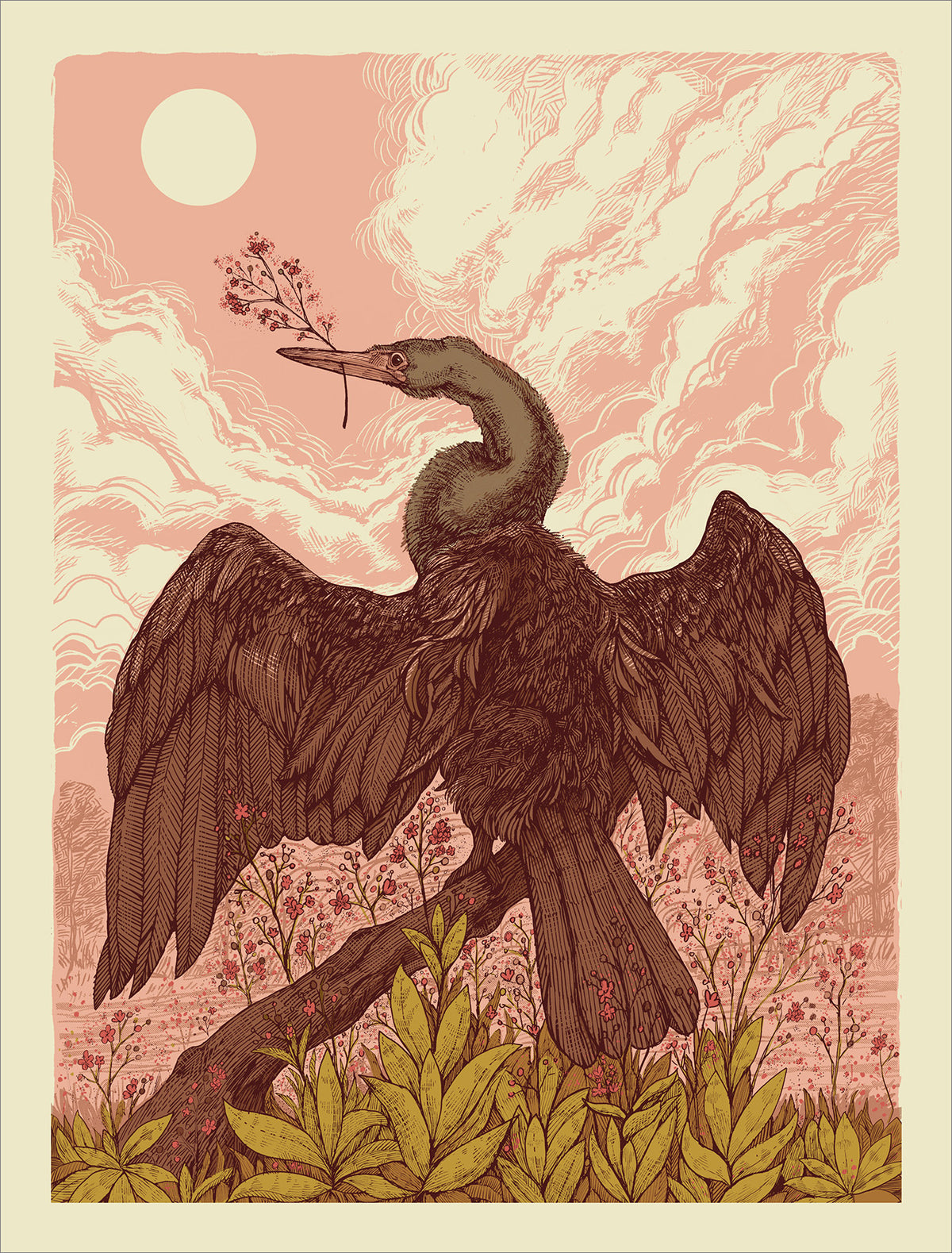 Signed Jewels of Opar fine art print by Hudson Valley Seed Co., featuring vibrant, detailed artwork of the fantastical jewel scene.