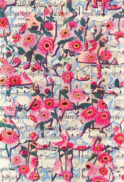 Signed Mazurkia Zinnia fine art print by Hudson Valley Seed Co. featuring vibrant, detailed floral Zinnia illustration.