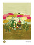 Colorful Yarrow fine art poster by Hudson Valley Seed Co., featuring vibrant, multi-hued botanical illustrations on high-quality paper.