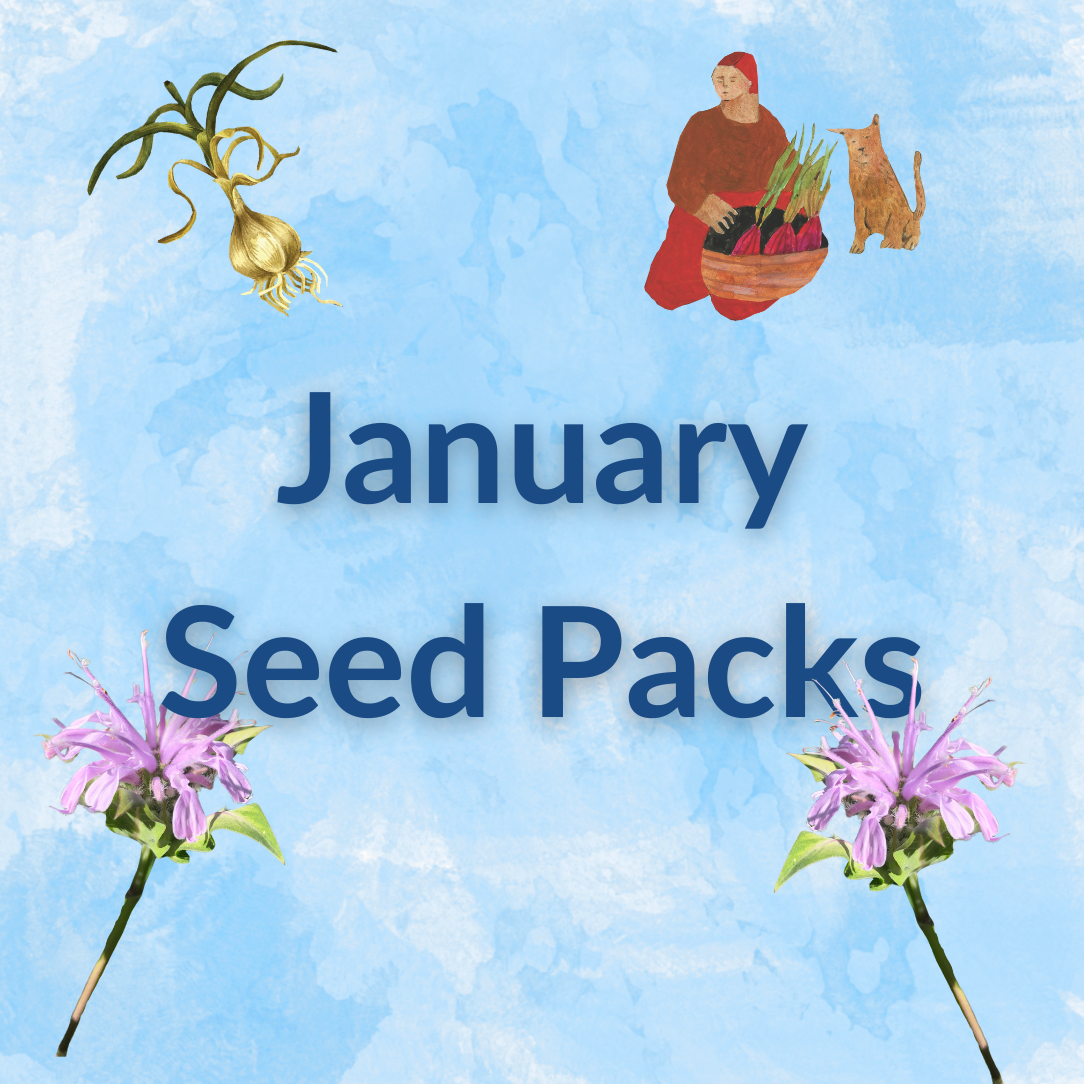 Hudson Valley Seed Company Sow by Month Bundle for January, featuring seeds for planting in winter.
