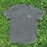 Gray Hudson Valley Seed Co logo T-shirt with washed black color, showcasing a casual cotton gift shop apparel.