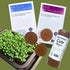Hudson Valley Seed Co. Microgreens Starter Kit with seeds, soil, and containers for growing fresh vegetable microgreens at home.