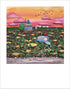 Signed Banana Melon art print by Hudson Valley Seed Co. featuring vibrant banana and melon illustrations on fine art paper.