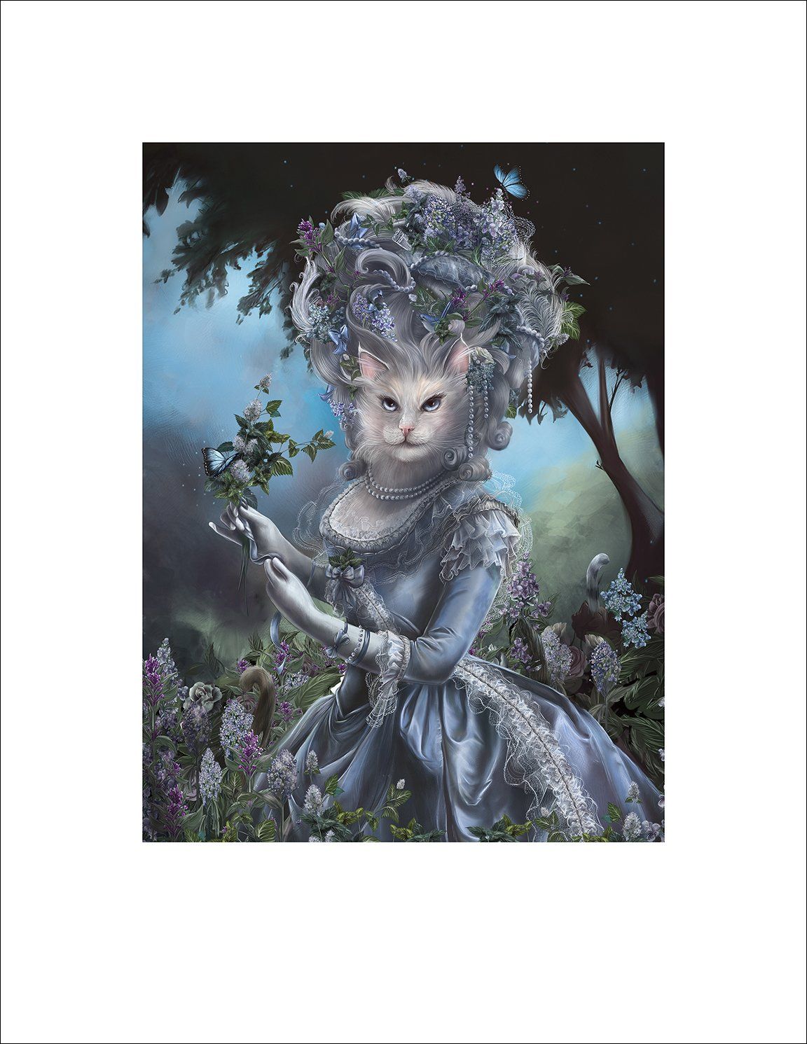 Fine art print of catnip by Hudson Valley Seed Co., signed, featuring detailed botanical illustration of catnip plant.