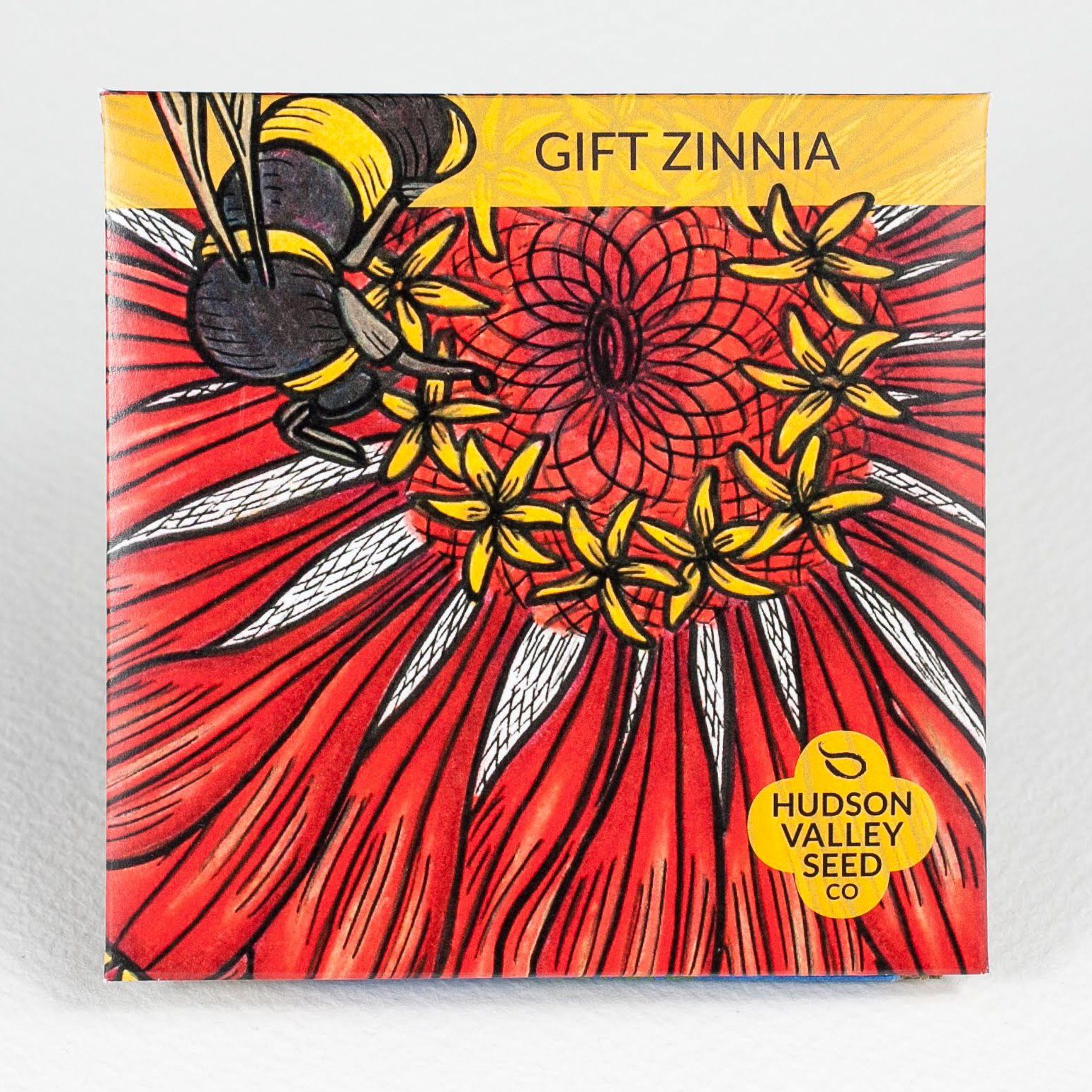 Beautiful bouquet of vibrant Zinnia flowers from Hudson Valley Seed Co., arranged as a gift.