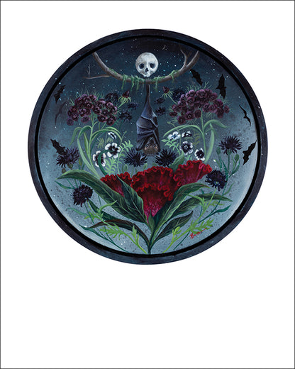 Goth Garden fine art print by Hudson Valley Seed Co. featuring dark, intricate botanical and gothic-inspired artwork.