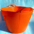 Red Gorilla 10-gallon garden tub for tools and supplies, made of durable plastic with sturdy handles for gardening and storage.