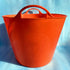 Red Gorilla 6.9-gallon garden tub for tools and supplies, durable plastic container with handles for outdoor gardening use.