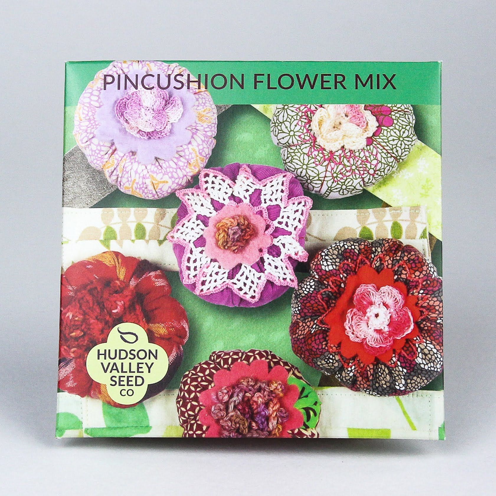Colorful Pincushion Flower Mix from Hudson Valley Seed Co., featuring vibrant, spiky blooms perfect for garden or floral displays.