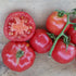 Plate of Haiti tomatoes, fresh vegetables displayed on a rustic plate, by Hudson Valley Seed Co.