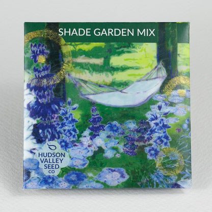 Colorful Shade Garden Mix flowers by Hudson Valley Seed Co. featuring a variety of vibrant blooms suited for shaded garden areas.