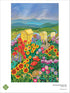 Bee Friendly Meadow Mix fine art poster by Hudson Valley Seed Co. featuring a vibrant meadow scene with bees and wildflowers.