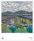 Close-up of the Metta Lettuce Mix Fine Art Poster by Hudson Valley Seed Co. showcasing detailed botanical illustration of lettuce leaves.